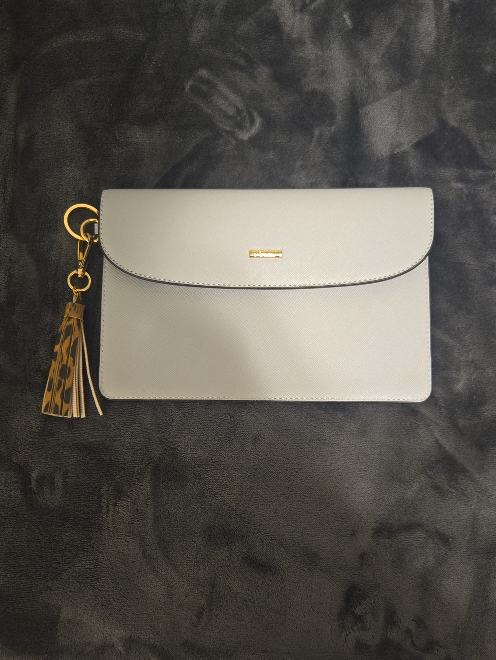 Classic Light Gray Women's Clutch with Tassel (NWOT)
